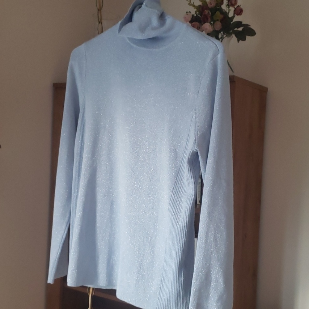 Chico blue sparkle turtleneck